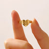 Wholesale Stainless Steel Heartshaped Ring Electroplated For Ladies