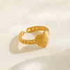 Wholesale Stainless Steel Heartshaped Ring Electroplated For Ladies