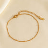 Wholesale Stainless Steel Hip Hop Style Anklet With Letters Numbers Text Pattern For Women