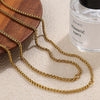 Wholesale 316L Stainless Steel Hiphop Style Geometric Necklace For Women Goldplated Electroplating