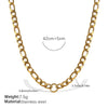 Wholesale 316L Stainless Steel Hiphop Style Geometric Necklace For Women Goldplated Electroplating