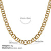 Wholesale 316L Stainless Steel Hiphop Style Geometric Necklace For Women Goldplated Electroplating