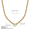 Wholesale 316L Stainless Steel Hiphop Style Geometric Necklace For Women Goldplated Electroplating