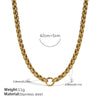 Wholesale 316L Stainless Steel Hiphop Style Geometric Necklace For Women Goldplated Electroplating