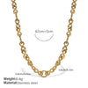 Wholesale 316L Stainless Steel Hiphop Style Geometric Necklace For Women Goldplated Electroplating