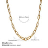 Wholesale 316L Stainless Steel Hiphop Style Geometric Necklace For Women Goldplated Electroplating