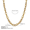 Wholesale 316L Stainless Steel Hiphop Style Geometric Necklace For Women Goldplated Electroplating