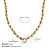 Wholesale 316L Stainless Steel Hiphop Style Geometric Necklace For Women Goldplated Electroplating