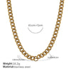 Wholesale 316L Stainless Steel Hiphop Style Geometric Necklace For Women Goldplated Electroplating
