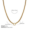 Wholesale 316L Stainless Steel Hiphop Style Geometric Necklace For Women Goldplated Electroplating