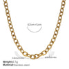 Wholesale 316L Stainless Steel Hiphop Style Geometric Necklace For Women Goldplated Electroplating
