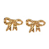 Wholesale Stainless Steel Hollow Bow Earrings For Women Seiko Design
