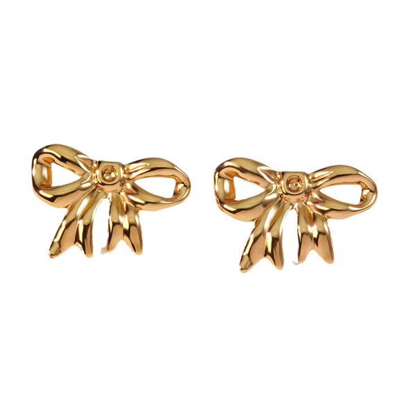 Wholesale Stainless Steel Hollow Bow Earrings For Women Seiko Design