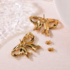 Wholesale Stainless Steel Hollow Bow Earrings For Women Seiko Design