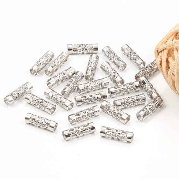 Wholesale Stainless Steel Hollow Flower Column Straightthrough Pattern Brightened Fashion Jewelry Accessories Bracelet