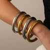 Wholesale Stainless Steel Hollow Geometric Electroplated Women's Fashion Bracelet
