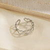 Wholesale Stainless Steel Hollow Heart Ring With Electroplating For Women