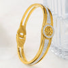 Wholesale Stainless Steel Hollow Inlaid Zircon Nonfading Geometric Electroplated Life Tree Unisex Bracelet