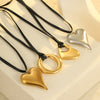 Wholesale Stainless Steel Hollow Love Pendant Clavicle Chain Electroplated Fashion Design For Women