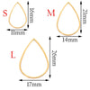Wholesale Stainless Steel Hollow Love Triangle Round Water Drop Geometric Pattern Earrings Base Accessories With Electroplating