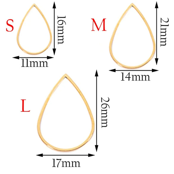 Wholesale Stainless Steel Hollow Love Triangle Round Water Drop Geometric Pattern Earrings Base Accessories With Electroplating