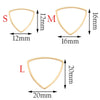Wholesale Stainless Steel Hollow Love Triangle Round Water Drop Geometric Pattern Earrings Base Accessories With Electroplating