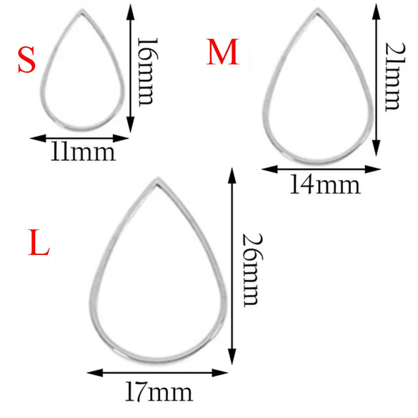Wholesale Stainless Steel Hollow Love Triangle Round Water Drop Geometric Pattern Earrings Base Accessories With Electroplating