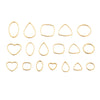 Wholesale Stainless Steel Hollow Love Triangle Round Water Drop Geometric Pattern Earrings Base Accessories With Electroplating