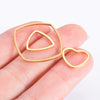 Wholesale Stainless Steel Hollow Love Triangle Round Water Drop Geometric Pattern Earrings Base Accessories With Electroplating