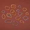 Wholesale Stainless Steel Hollow Love Triangle Round Water Drop Geometric Pattern Earrings Base Accessories With Electroplating