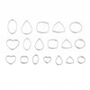 Wholesale Stainless Steel Hollow Love Triangle Round Water Drop Geometric Pattern Earrings Base Accessories With Electroplating