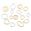 Wholesale Stainless Steel Hollow Love Triangle Round Water Drop Geometric Pattern Earrings Base Accessories With Electroplating