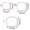 Wholesale Stainless Steel Hollow Love Triangle Round Water Drop Geometric Pattern Earrings Base Accessories With Electroplating