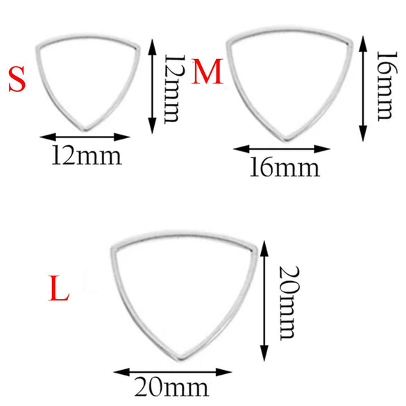 Wholesale Stainless Steel Hollow Love Triangle Round Water Drop Geometric Pattern Earrings Base Accessories With Electroplating