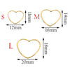 Wholesale Stainless Steel Hollow Love Triangle Round Water Drop Geometric Pattern Earrings Base Accessories With Electroplating