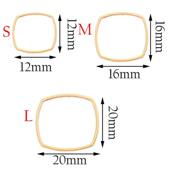 Wholesale Stainless Steel Hollow Love Triangle Round Water Drop Geometric Pattern Earrings Base Accessories With Electroplating