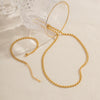 Wholesale Stainless Steel Hollow Love Woven Cuban Necklace With Geometric Style And Electroplating Process For Women
