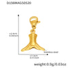 Wholesale Stainless Steel Hollow Seahorse Fishtail Marine Series Pendant Bracelet With 18K Real Gold Electroplating For Women Geometric Pattern