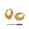 Wholesale Stainless Steel Hollow Twist Geometric Earrings For Women 18K Gold Plated