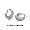 Wholesale Stainless Steel Hollow Twist Geometric Earrings For Women 18K Gold Plated