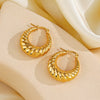 Wholesale Stainless Steel Hollow Twist Geometric Earrings For Women 18K Gold Plated