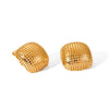Wholesale Stainless Steel Hollowout Geometric Earrings For Women With Electroplating Treatment