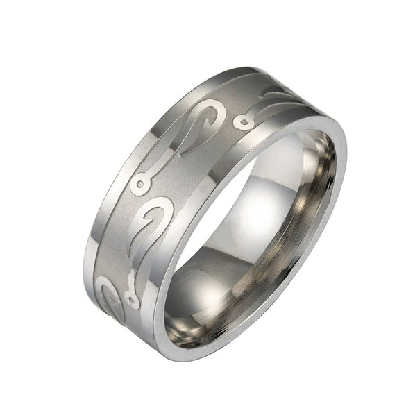 Wholesale Stainless Steel Hook Ring Jewelry With Animal Zodiac Pattern Electroplated For Unisex