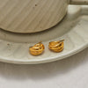 Wholesale Stainless Steel Hoop Earrings With Pearl Geometric Design Electroplated For Women