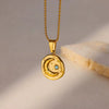 Wholesale Stainless Steel Hummingbird And Flower Pendant Jewelry With Inlaid Zircon Electroplated Necklace