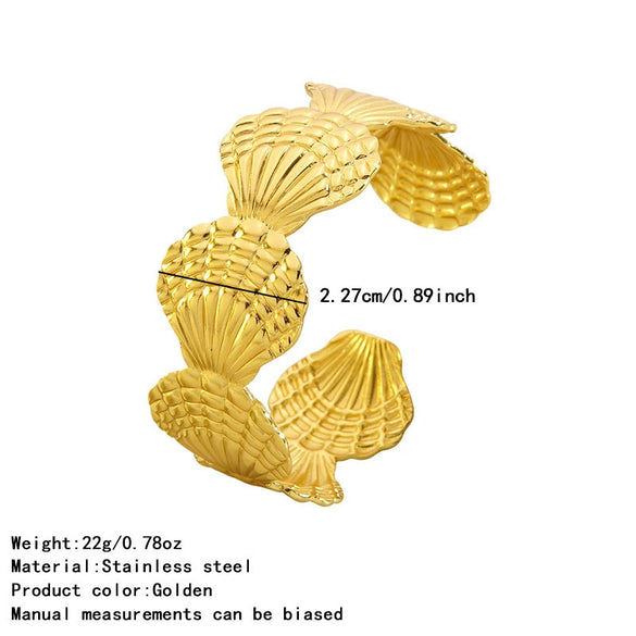 Wholesale Stainless Steel Hydraulic Pressure Ocean Style Openended Bracelet Jewelry