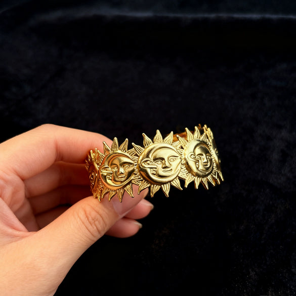 Wholesale Stainless Steel Hydraulic Pressure Open Sun Bracelet Fashion Minimalist Jewelry