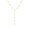 Wholesale Stainless Steel Inlaid Rhinestones Round Diamond Yshown Collarbone Necklace With Electroplating For Women