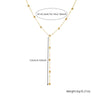 Wholesale Stainless Steel Inlaid Rhinestones Round Diamond Yshown Collarbone Necklace With Electroplating For Women