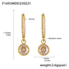 Wholesale Stainless Steel Inlaid Zircon Geometric Multielement Women's Earrings With 18K Gold Plated Finish